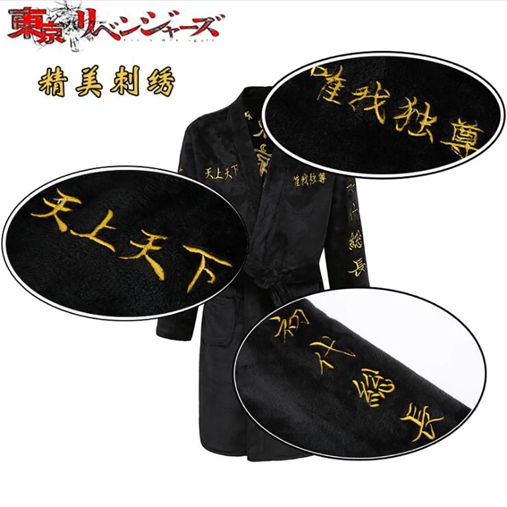 Tokyo Avengers Anime Cosplay Robe Cloak Adult Men