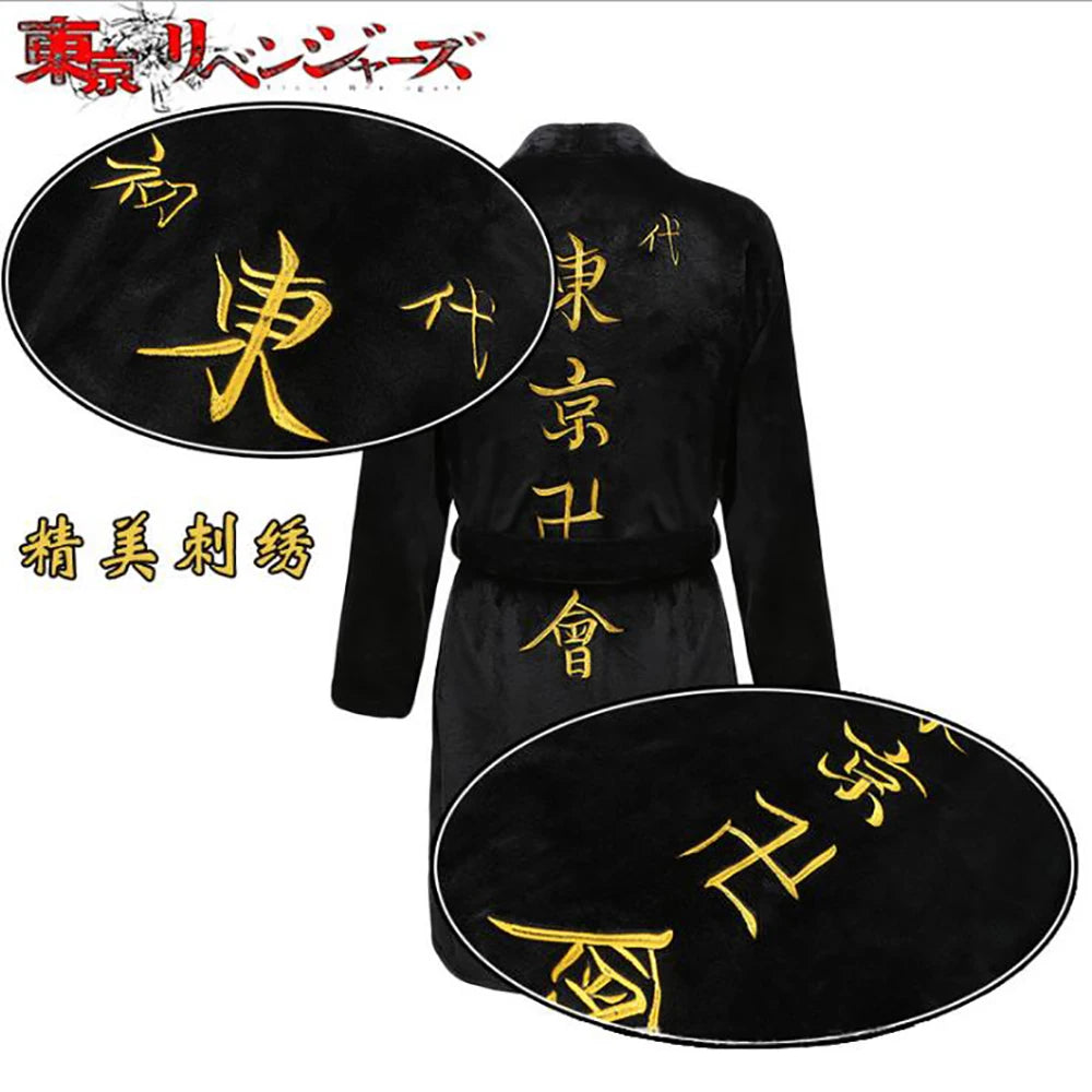 Tokyo Avengers Anime Cosplay Robe Cloak Adult Men